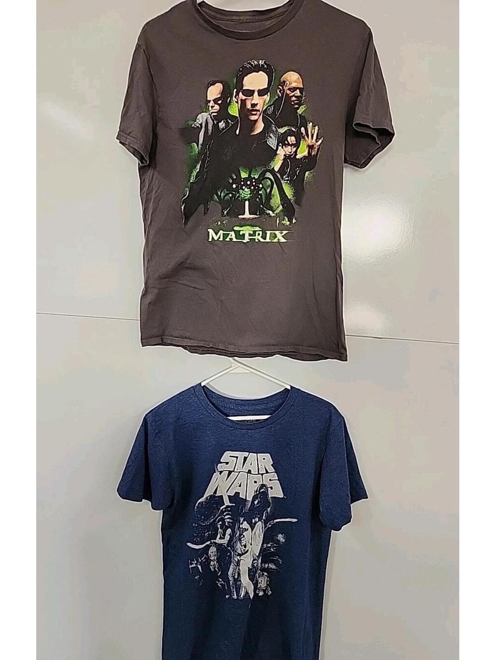 Men's Size Medium Tees Star Wars Matrix Lot Of 2